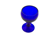 vintage cobalt blue glass eye wash cup
