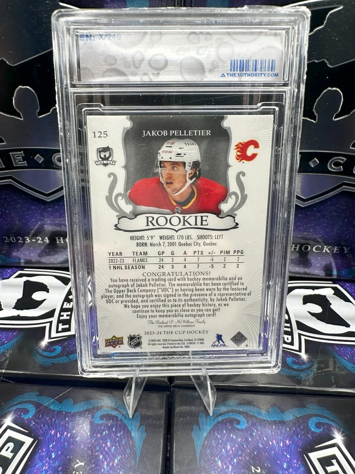 2023-24 UPPER DECK The Cup Rookie Auto Patch JAKOB PELLETIER RC /249 RPA - Image 2 of 2