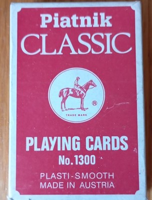 Vintage Playing Card No 1300 Piatnik Classic Plasti-Smooth Deck Made Austria ''F
