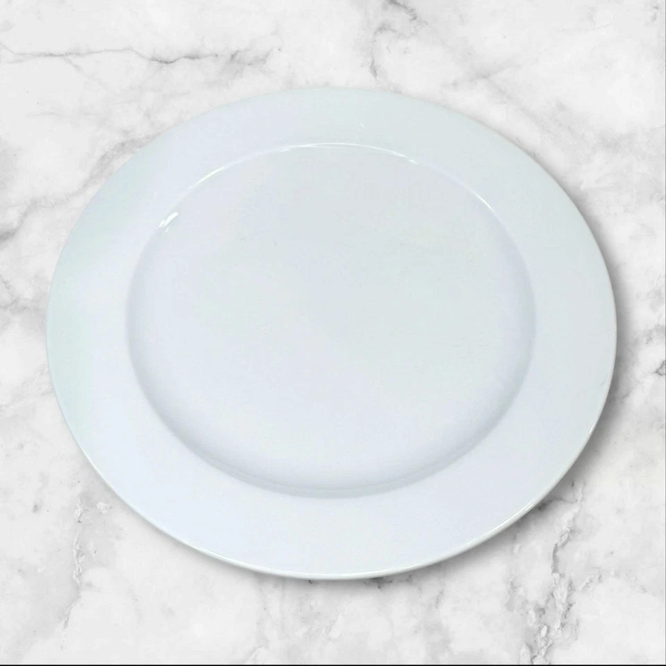Crate & Barrel Diner White Dinner Plates | Set of 5 | Excellent Condition - Image 2 of 4