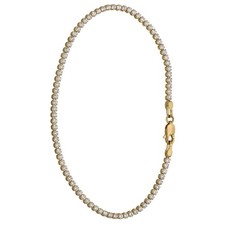 18ct Gold Bracelet 3.38g Tennis/Line Cubic Zirconia 18cm - Fully Hallmarked
