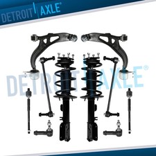 Front Struts Control Arms Sway Bars Tie Rods for 2011 - 2013 Ford Explorer AWD