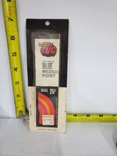 Vintage BIC Clic Ballpoint Ink Pen Refill Blue Medium Point Mr-25