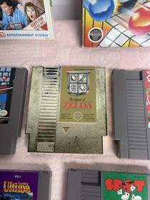 NINTENDO NES GAME LOT of 7 Games ZELDA Bubble Bobble Tested Working Loose Box