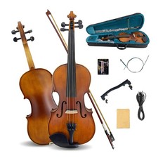 Electric Acoustic Violin 4/4 Maple Spruce,Ebony Fittings with Case, Bow
