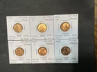UNITED STATES 1952 S TO  1958 LINCOLN  WHEAT CENTS  Red UNC 6 Coin Lot 11262