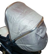 Genuine Silver Cross Wayfarer Pioneer Chelsea Tweed Folding Pram Hood Canopy VGC