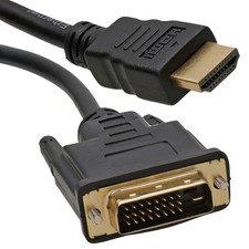 DVI to HDMI Cable 1m (24+1 pin to HDMI Digital Lead) PC to HD TV 1 metre Gold