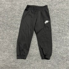 Nike Sweatpants Kids Size 4 Black Joggers Elastic Waist Activewear Loungewear