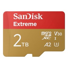 SanDisk Extreme 2TB UHS-I U3 microSDXC Memory Card with SD Adapter