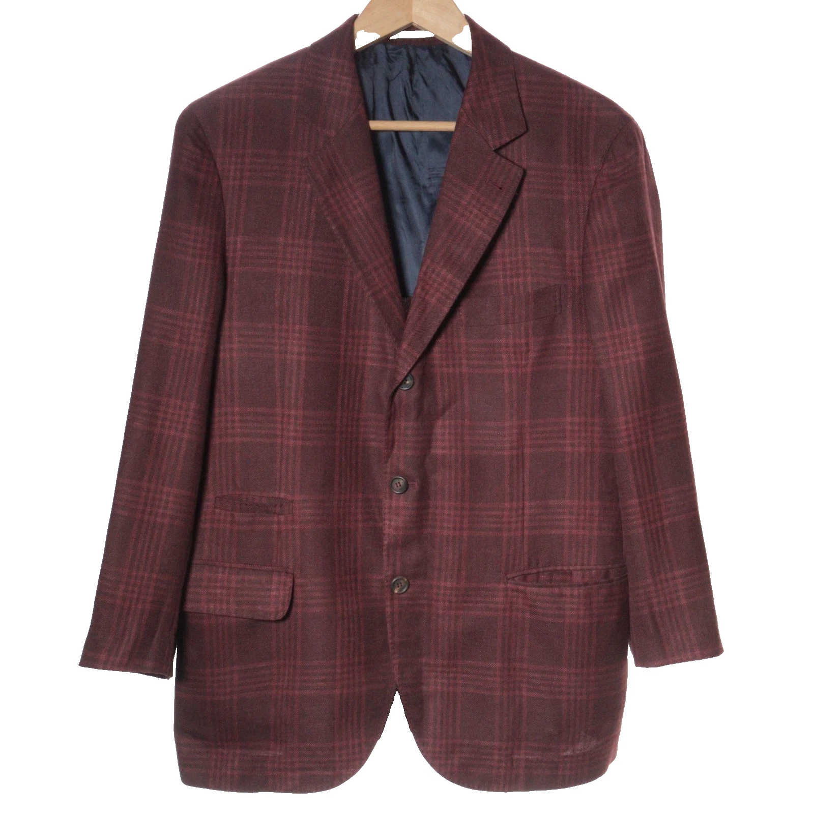 Brunello Cucinelli — Brunello Cucinelli Frisé Prince Of Wales Deconstructed Blazer Jacket 52 IT $5995