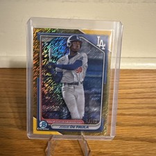 2024 Bowman Chrome Prospects Gold Shimmer Refractor /50 Josue De Paula 