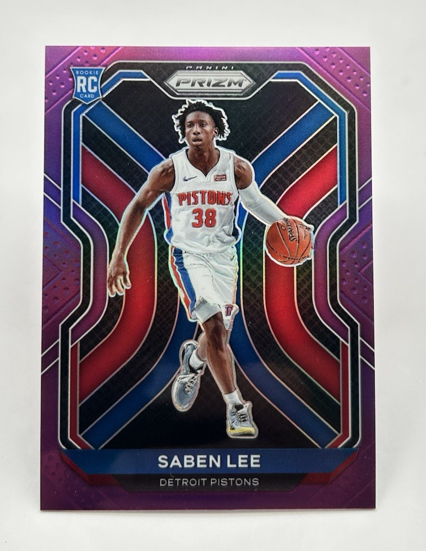 2020-21 Panini Prizm Basketball Saben Lee #261 Purple Prizm RC /99 Rookie Card