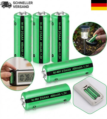 PKCELL Wiederaufladbare Batterie NIMH 2/3AAA Akku (Nicht AAA),1.2V 400mAh für So