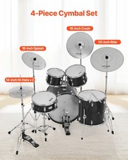 New Low Volume Cymbal Pack, 4 Pieces Quiet Cymbals New Drum Set, Alloy Cymbals