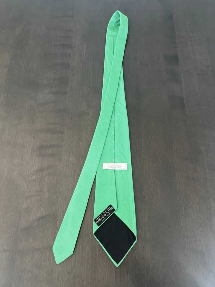 Mens Emilio Pucci SAKS Vintage 1960's Silk Green Tie - Image 4 of 4