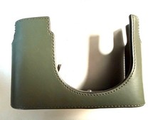 Leica Leather Protector / Half Case Olive Green 19653 for Q3 Camera