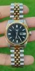 Vintage Seiko 5 Automatic 6309 Black Dial Two Tone Day Date Men's Watch