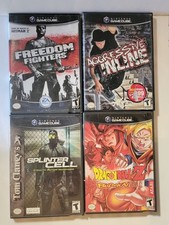 4 GameCube Games Freedom Fighter, Aggressive Inline, Splinter Cell, Dragonball Z