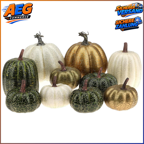 KüRbis Deko 10 StüCk KüNstliche Herbst KüRbisse FüR Halloween Dekoration-image