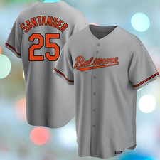 Men's Orioles #25 Anthony Santander Gray Cool Base Jersey Stitched