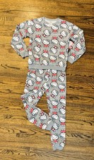 New Hello Kitty Gray Fleece Sweatshirt And Pant Character Outfit Size 8-10