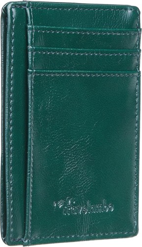 Travelambo Slim Wallet Front Pocket Minimalist Leather RFID Blocking Medium Size - 第 34/45 張圖片