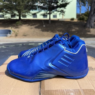 Adidas T-Mac 1 Mens Size 11 US 041110 Blue White Patent Leather Athletic Shoes