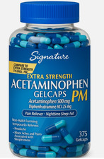 generic Tylenol PM Extra Strength Acetaminophen 500 Mg Pain Reliever, 400 tabs