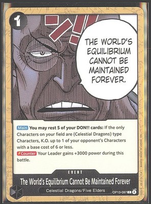 The World's Equilibrium Cannot Be Maintained Forever - OP13-097 - One Piece