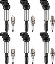6 Ignition Coils Pack UF522 and Spark Plug For 2003-2005 BMW 330i 3.0L l6
