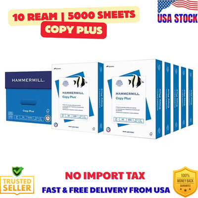 Hammermill Copy Plus 8.5'' x 11'' Printer Paper, 20 lbs 92 Brightness 5000 Sheets
