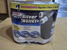 Pocket Hose - Silver Bullet - Garden Hose -  50ft - 3 Spray Options 