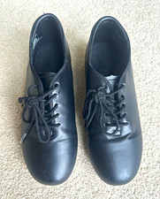Weissman W1600 Black Lace Up Tap Dance Shoes Adult Size 7M Oxford