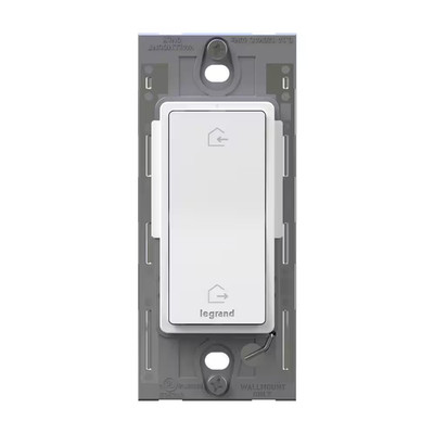 Radiant Wired Home/Away Smart Rocker Light Switch with Netatmo White