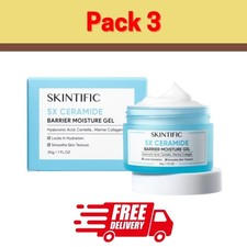 SKINTIFIC 5X Ceramide Barrier Moisture Gel Sensitive Skin  Acne Prone 30g x3