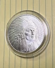 1 oz Bullion Works - Inc Buffalo-Warrior .999 Fine Silver Round