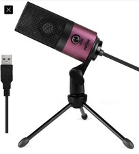 FIFINE K669B USB Wired Freestanding Desktop Microphone w/ Volume Control, Pink