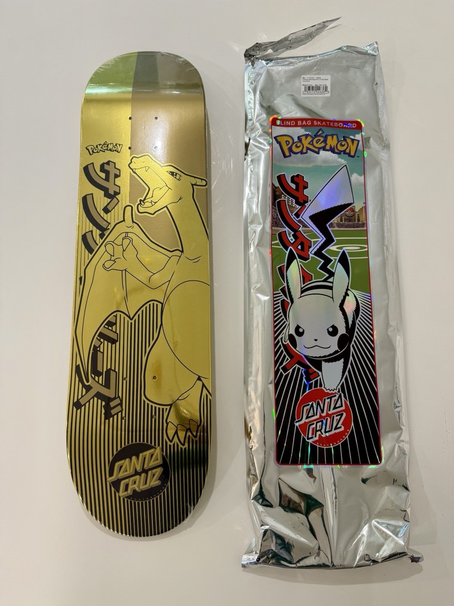 Limited Edition Gold Charizard Skateboard Deck Santa Cruz X