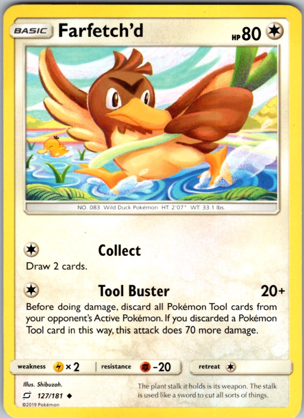 Farfetch'd 127/181 Uncommon Team Up Pokemon Near Mint