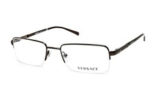 Versace MOD.1066 1363 Dark Brown small size 50/18/135 Half Rim Italy Eyeglasses