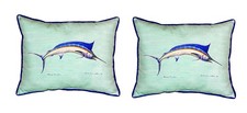 Pair of Betsy Drake Blue Marlin - Teal Small ...