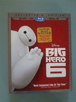BAYMAX - BIG HERO 6 - DISNEY - 2x BLU-RAY - GEPRÄGTER SCHUBER OHNE FSK LOGO