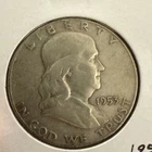 1953 Franklin Half Dollar - 90% Silver VF details fast ship collectors choice