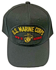 U.S. MARINE CORPS WWII VETERAN Military Ball Cap - Black