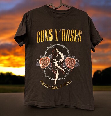 Guns N Roses Shirt Women s M Medium Black Sweet Child of Mine Album CD Cover