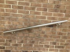 B52 Anodized Handrail Aluminum Stairs Kit Stainless Steel Look 6 Ft and 1.6"Diam