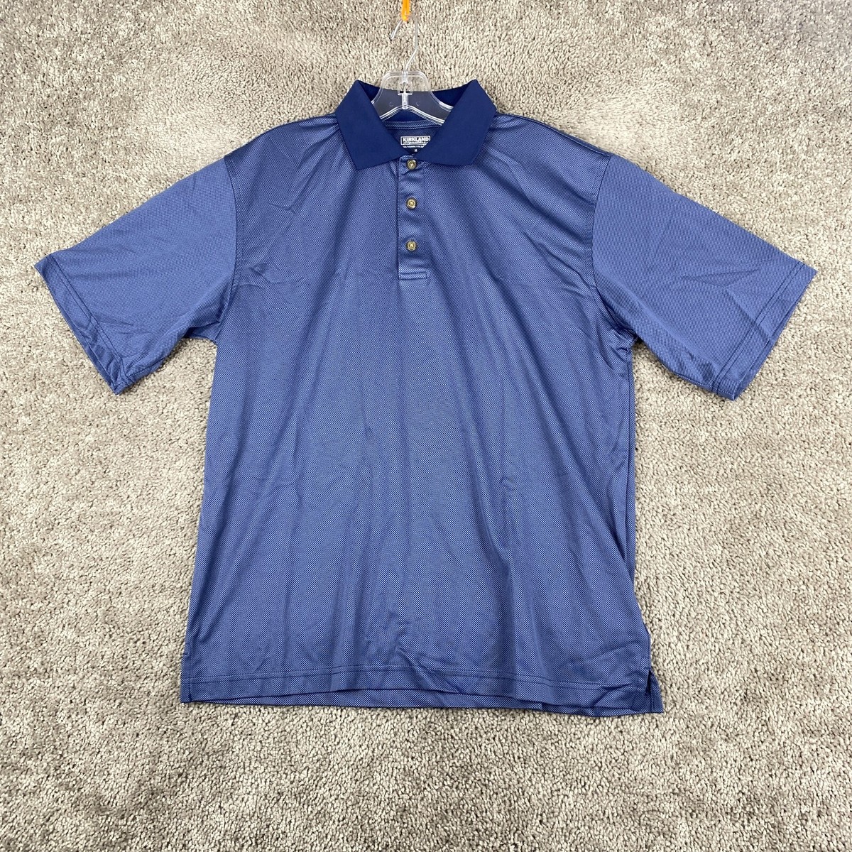 Kirkland Signature Athletic Golf Polo Shirt Men's Size Medium Blue