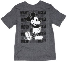 New Boys Disney Mickey Mouse T-Shirt Tee Shirt Gray Black NWOT Size Small 6-8