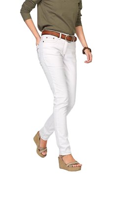 Cheer Damen Jeanshose Jeans Anja (44, Weiß) J4516